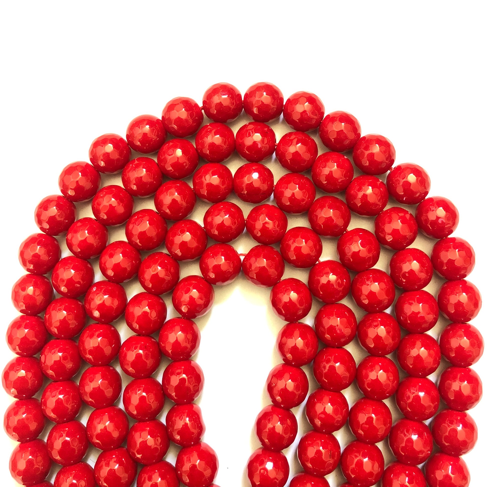2 Strands/lot 12mm Red Faceted Jade Stone Beads Stone Beads 12mm Stone Beads Faceted Jade Beads New Beads Arrivals Charms Beads Beyond