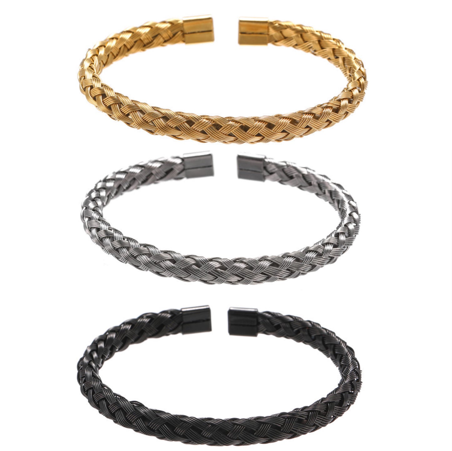 5pcs/lot Fashion Stainless Steel Bangle for Men Mix Colors Men Bracelets Charms Beads Beyond