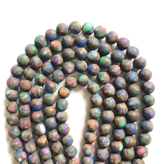 10mm Matte Multicolor Cloisonne Jasper Round Beads Stone Beads Jasper Beads New Beads Arrivals Charms Beads Beyond