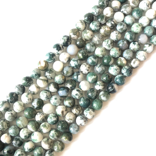 2 Strands/lot 10mm Tree Agate Round Stone Beads Stone Beads Other Stone Beads Charms Beads Beyond
