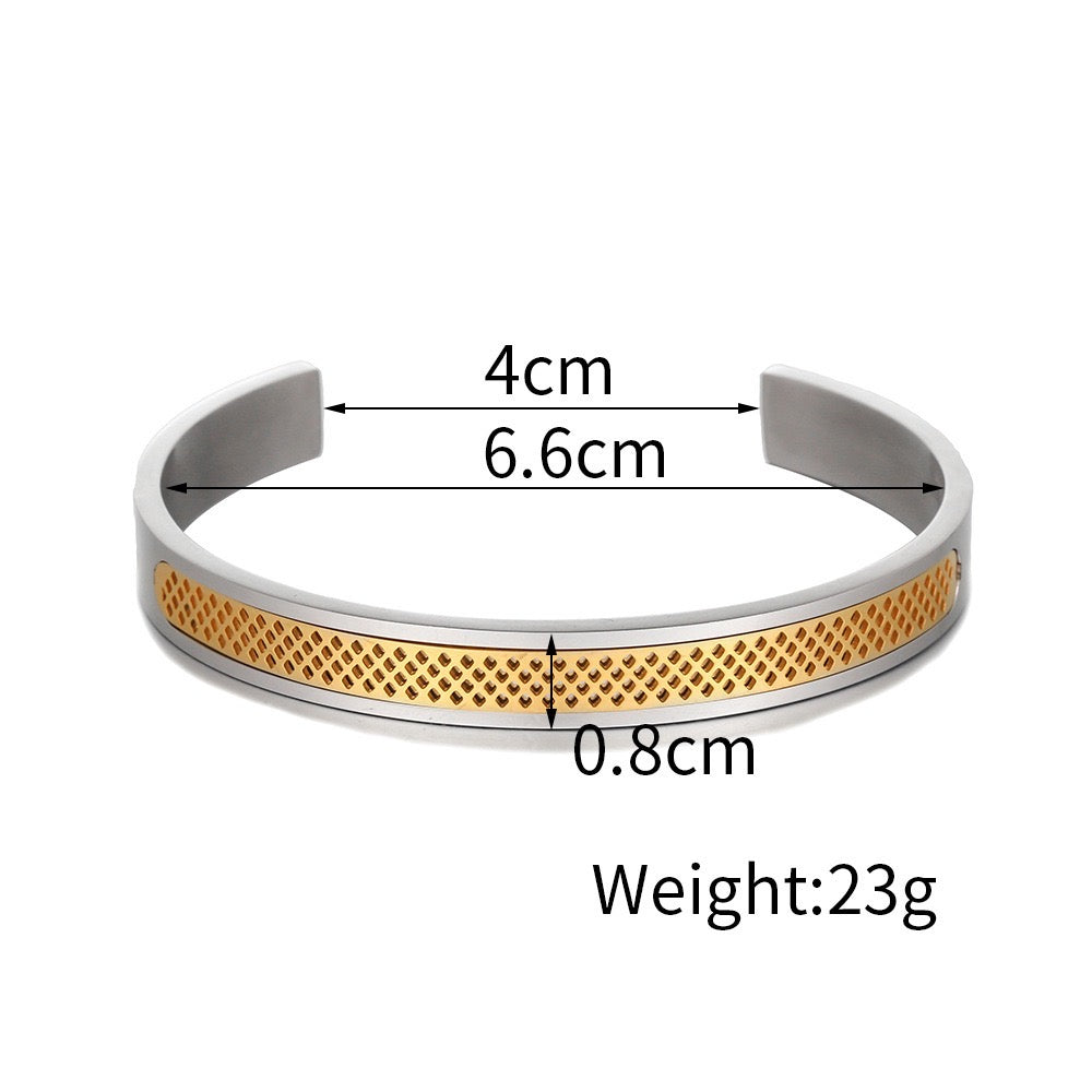 5pcs/lot Stainless Steel Hollow Open Bangle for Men Men Bracelets Charms Beads Beyond