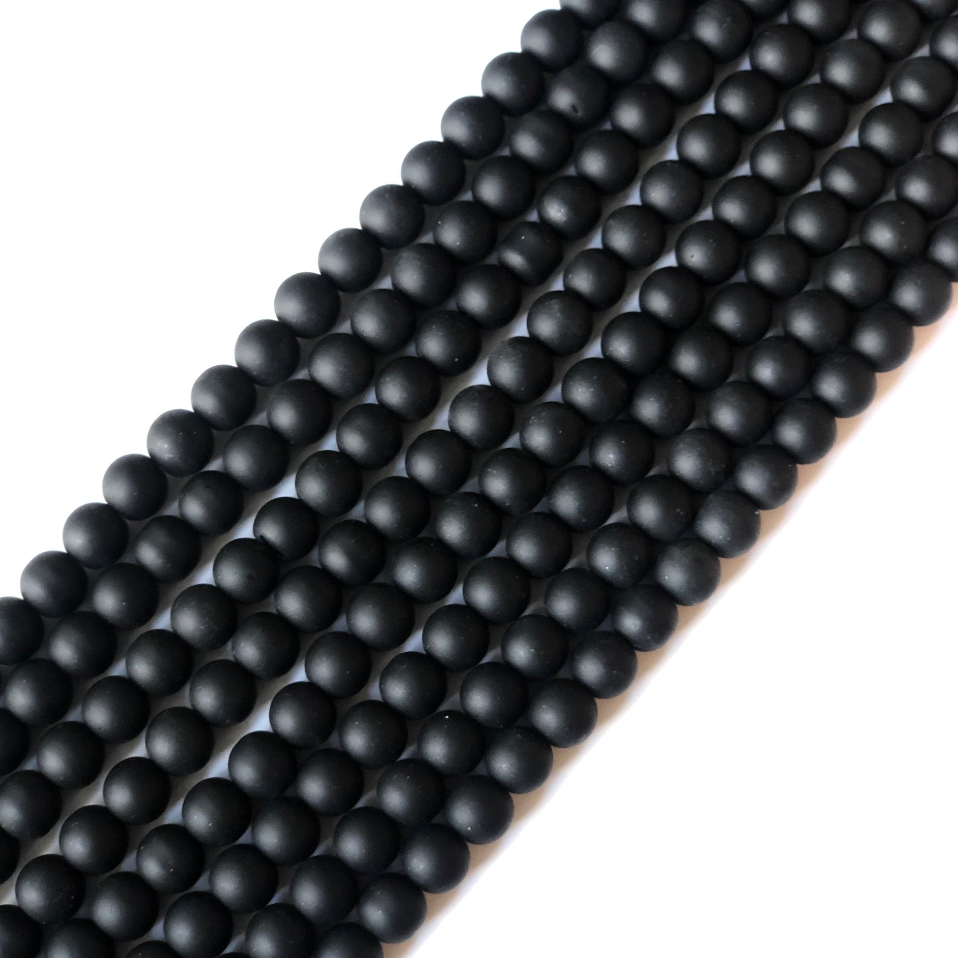 2 Strands/lot 8mm, 10mm Black Matte Round Stone Beads Stone Beads 8mm Stone Beads Other Stone Beads Charms Beads Beyond