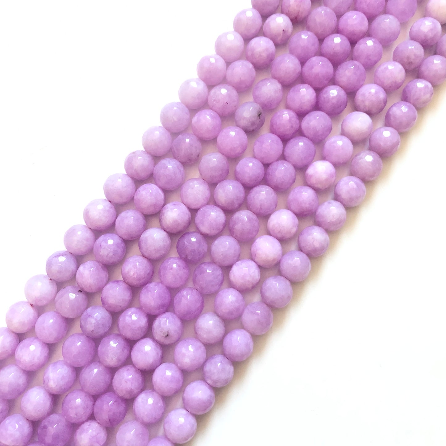 2 Strands/lot 10mm Purple Faceted Jade Stone Beads Stone Beads Faceted Jade Beads Charms Beads Beyond
