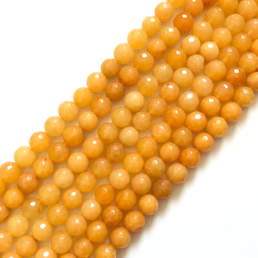 2 Strands/lot 10mm Orange Faceted Jade Stone Beads Stone Beads Faceted Jade Beads Charms Beads Beyond