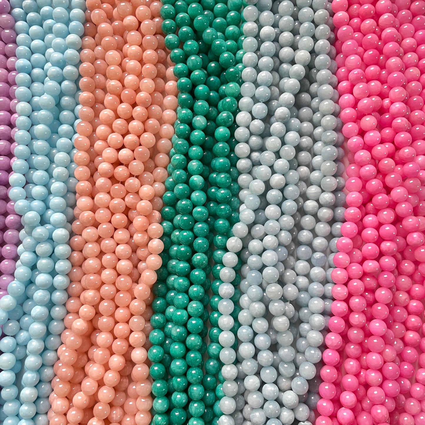 2 Strands/lot 10mm Multicolors Solid Colors Jade Stone Round Beads Stone Beads New Beads Arrivals Round Jade Beads Charms Beads Beyond