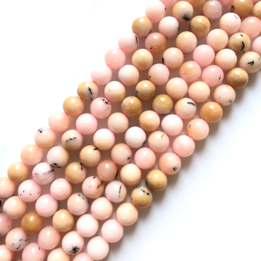 2 Strands/lot 10mm Pink Opal Round Stone Beads Stone Beads Other Stone Beads Charms Beads Beyond