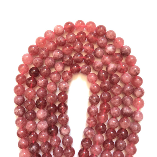 2 Strands/lot 10mm Strawberry Quartz Crystal Round Stone Beads Stone Beads New Beads Arrivals Other Stone Beads Charms Beads Beyond