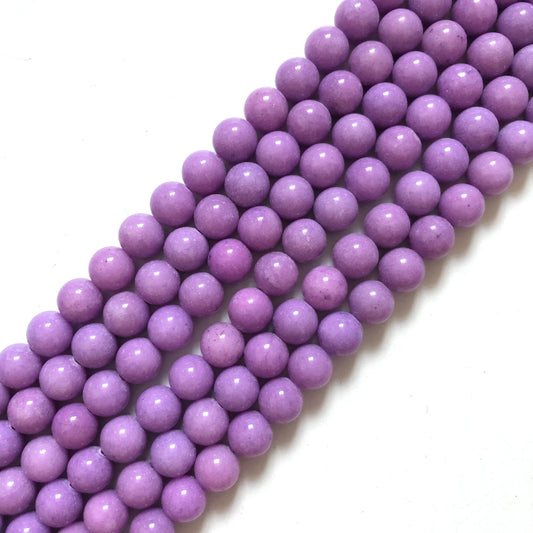 2 Strands/lot 8mm, 10mm Purple Jade Round Stone Beads Stone Beads 8mm Stone Beads Round Jade Beads Charms Beads Beyond