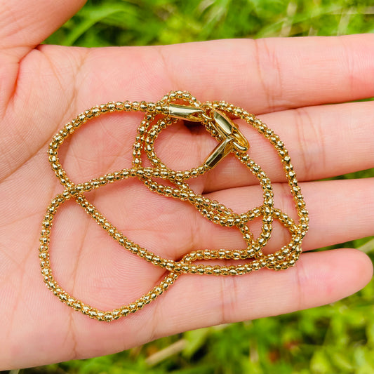 10pcs/lot 18inch Gold Plated Copper Chain Necklaces-Gold & Silver Gold Chain Necklaces Charms Beads Beyond