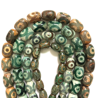 1 Full Strands 14mm-18mm Tibetan Eye Dzi Agate Barrel Beads Stone Beads Tibetan Beads Charms Beads Beyond