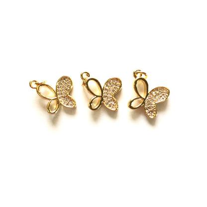 5-10pcs/lot Small Size CZ Pave Butterfly Charm Pendants CZ Paved Charms Butterflies Small Sizes Charms Beads Beyond