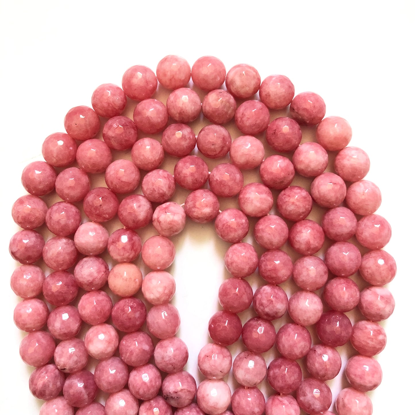 2 Strands/lot 12mm Salmon Pink Faceted Jade Stone Beads Stone Beads 12mm Stone Beads Faceted Jade Beads New Beads Arrivals Charms Beads Beyond