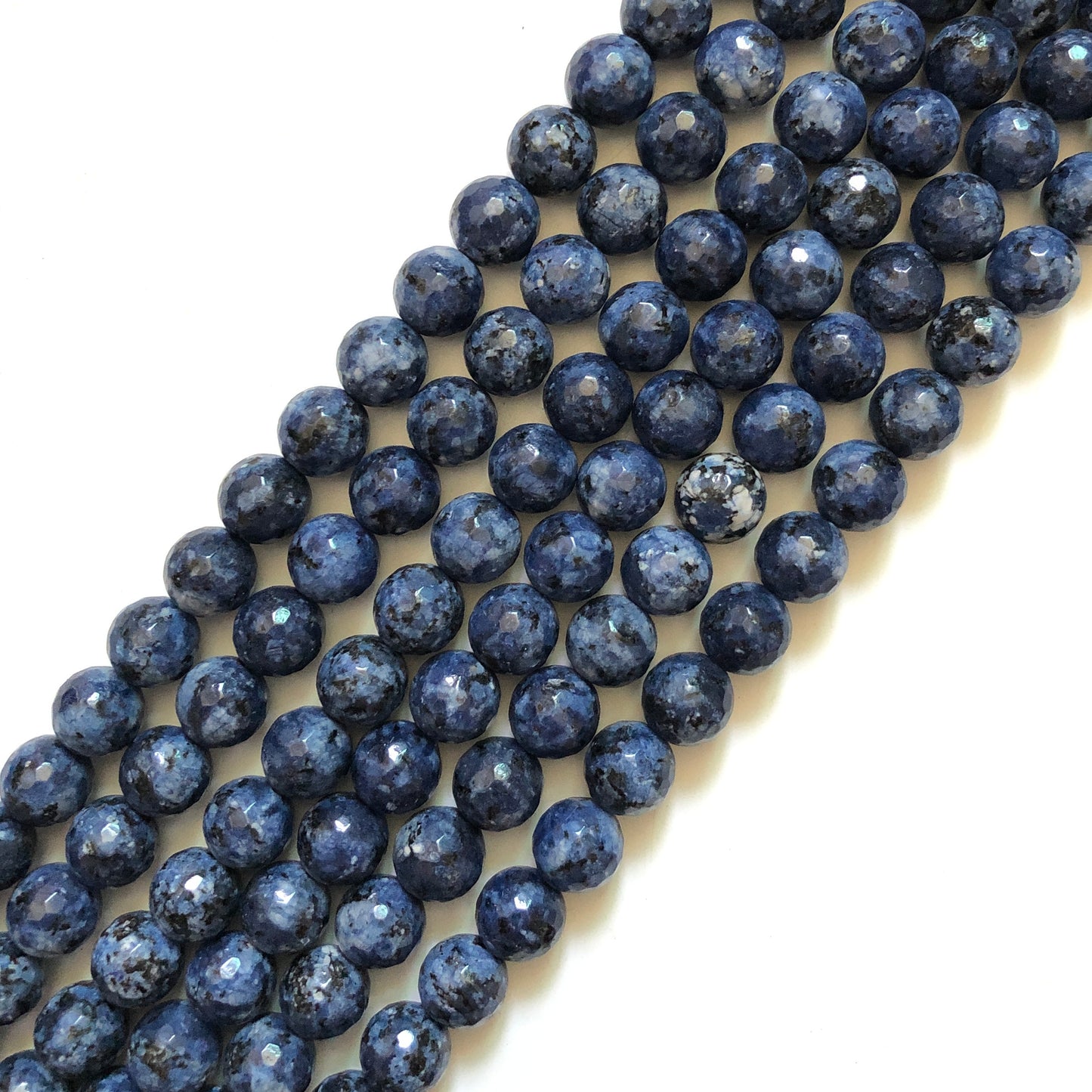 2 Strands/lot 10mm Dark Blue Kiwi Jasper Faceted Stone Beads Stone Beads Jasper Beads Charms Beads Beyond