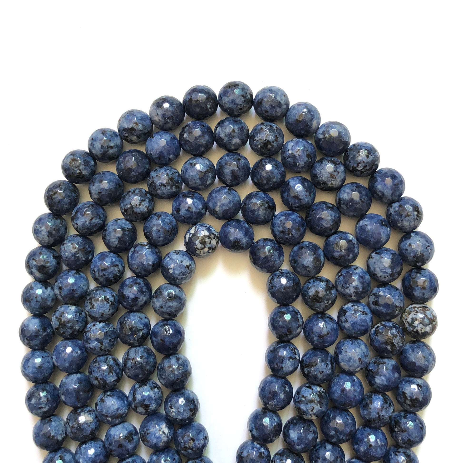 2 Strands/lot 10mm Dark Blue Kiwi Jasper Faceted Stone Beads Stone Beads Jasper Beads Charms Beads Beyond