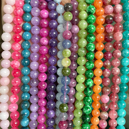 2 Strands/lot 10mm Multicolor Quartz Round Stone Beads Stone Beads New Beads Arrivals Other Stone Beads Charms Beads Beyond