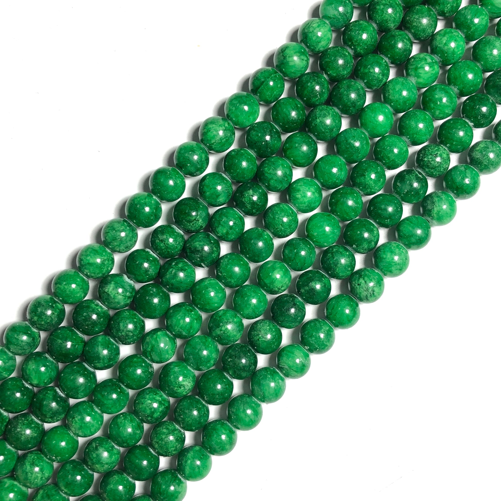 2 Strands/lot 10mm Mardi Gras Color Yellow Green Purple Jade Round Stone  Beads, Stone Beads