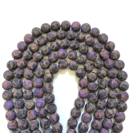 10mm Matte Purple Cloisonne Jasper Round Beads Stone Beads Jasper Beads New Beads Arrivals Charms Beads Beyond