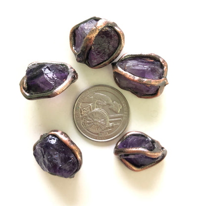 5-10pcs/lot Vintage Brass Bezel Purple Amethyst Spacers Focal Beads Focal Beads Focal Beads Charms Beads Beyond