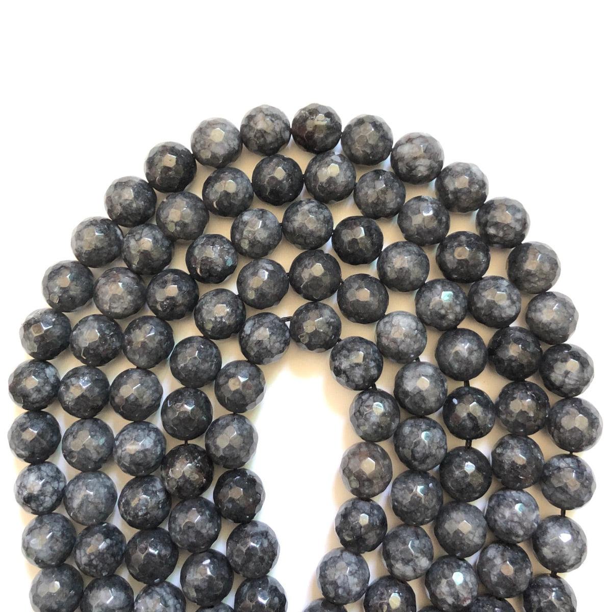2 Strands/lot 12mm Dark Gray Faceted Jade Stone Beads Stone Beads 12mm Stone Beads Faceted Jade Beads New Beads Arrivals Charms Beads Beyond