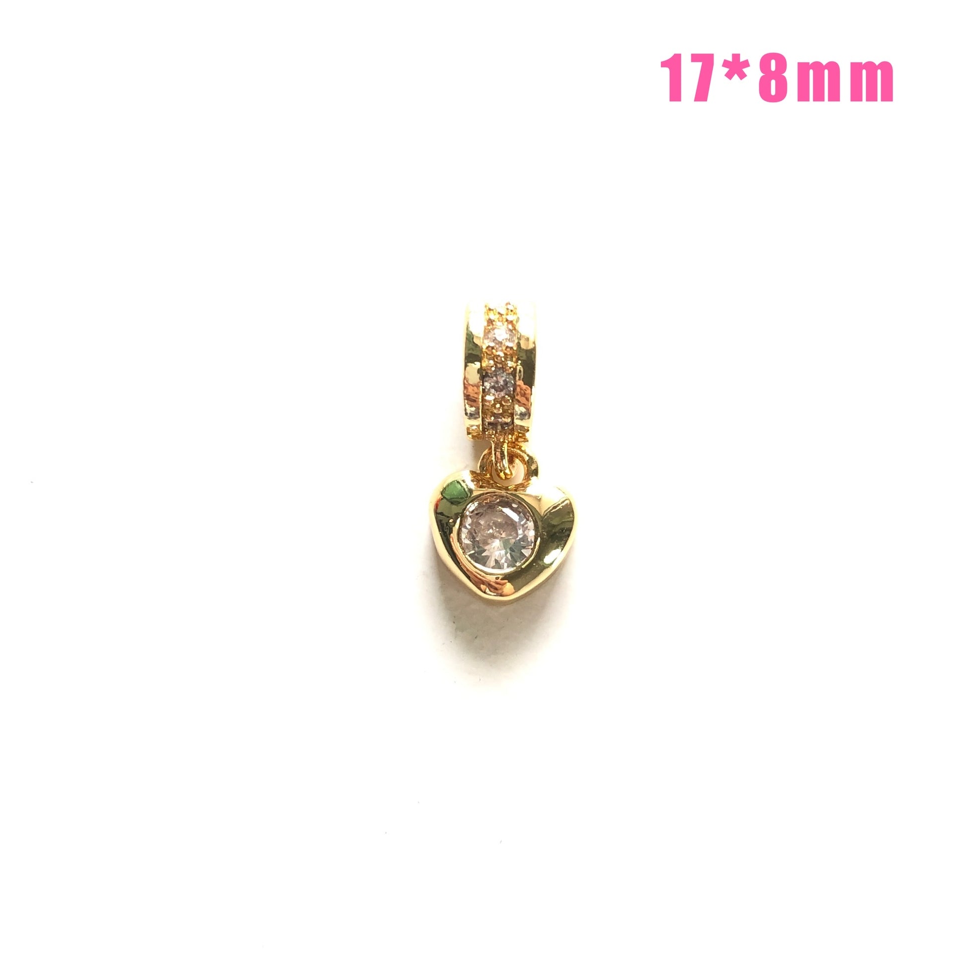 10pcs/lot Small Size CZ Paved Butterfly, Eye, Heart, Cross, Star, Moon Charms Heart CZ Paved Charms Small Sizes Charms Beads Beyond