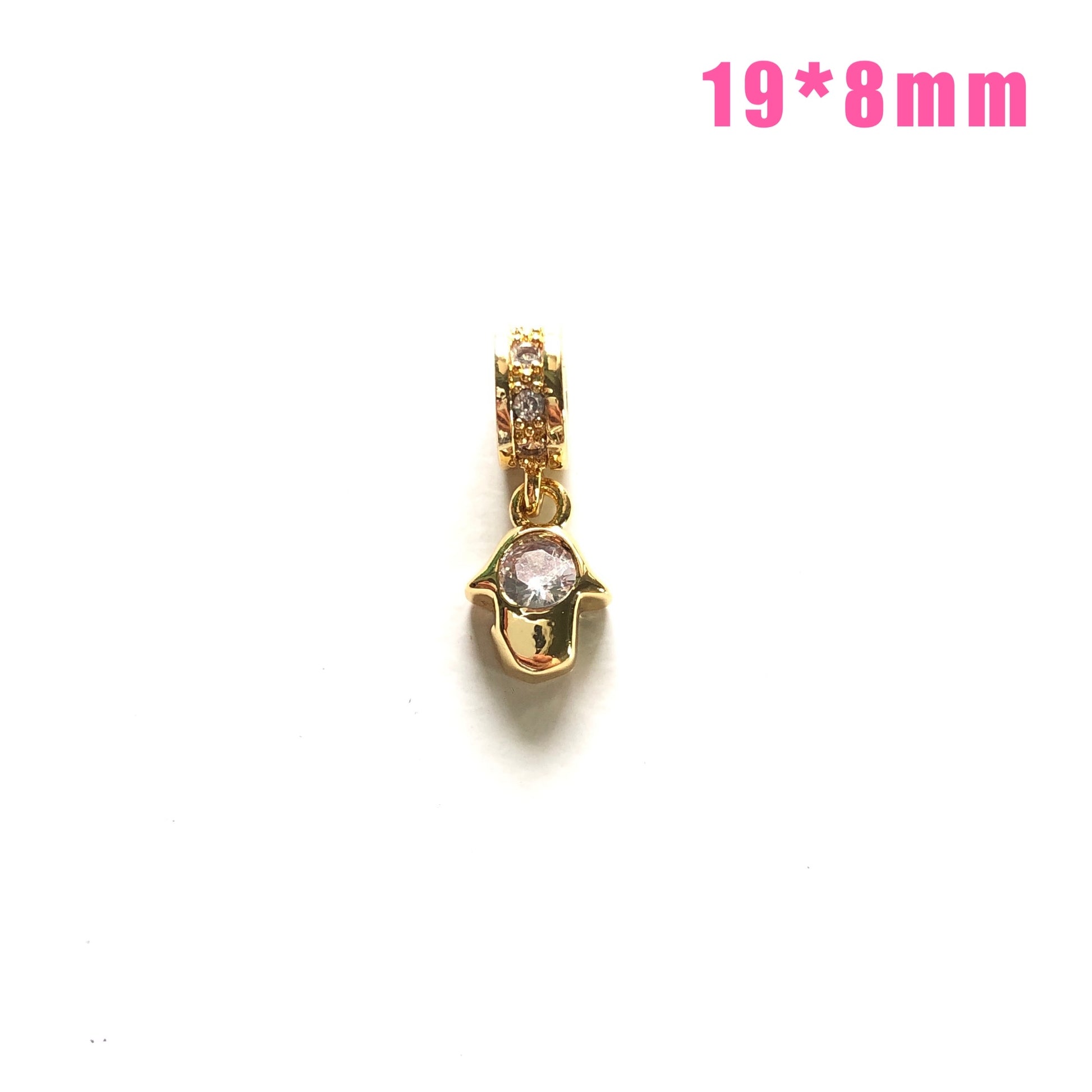 10pcs/lot Small Size CZ Paved Butterfly, Eye, Heart, Cross, Star, Moon Charms Hamsa CZ Paved Charms Small Sizes Charms Beads Beyond