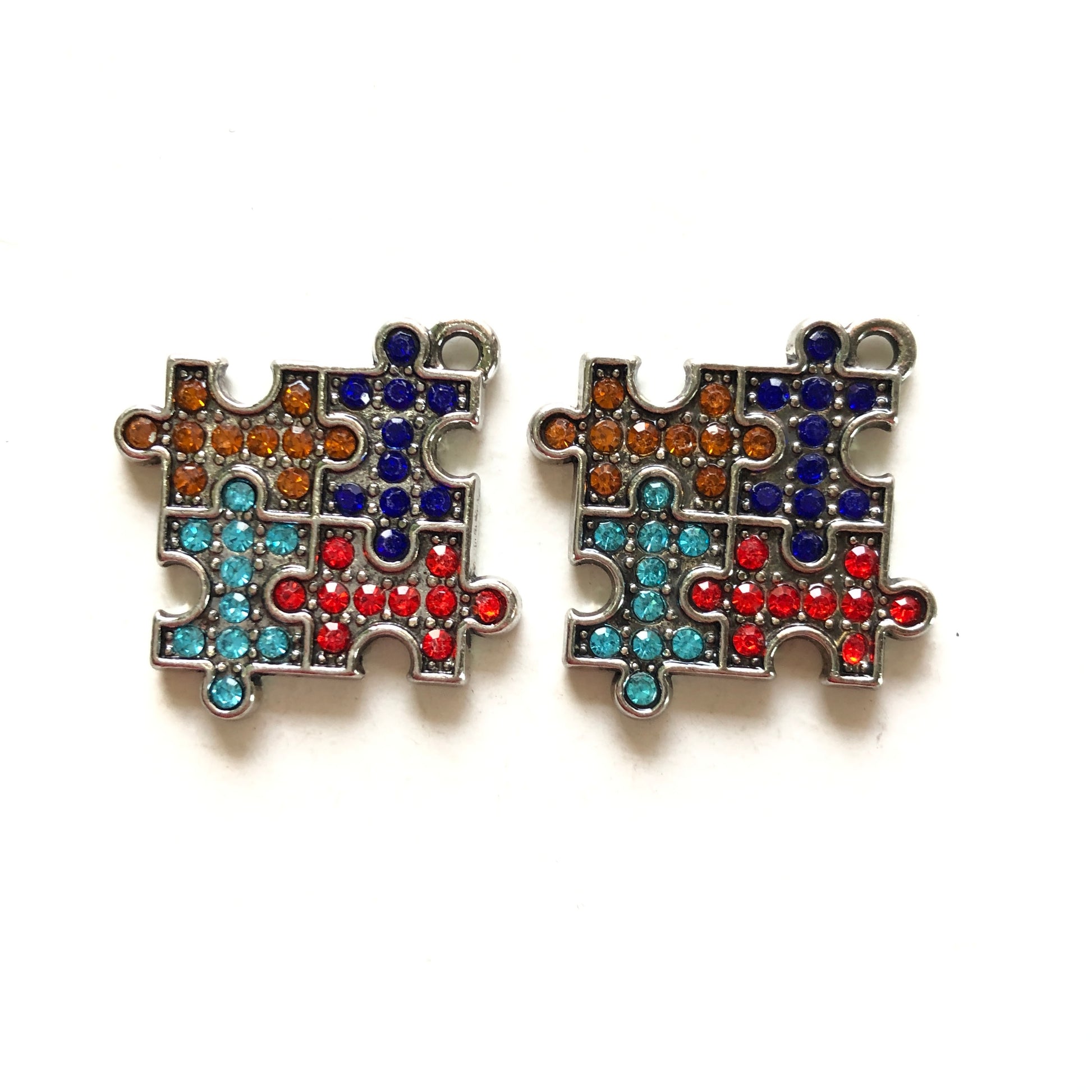 10pcs/lot 24*22mm Puzzle Piece Autism Awareness Charms Alloy Charms Charms Beads Beyond