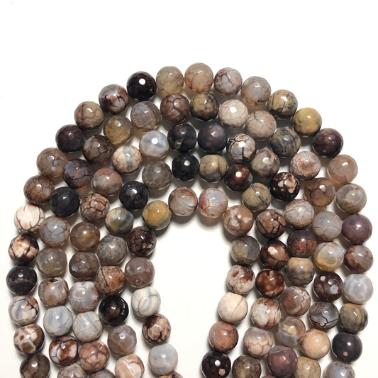 2 Strands/lot 10mm Brown Agate Faceted Stone Beads Stone Beads Faceted Agate Beads New Beads Arrivals Charms Beads Beyond