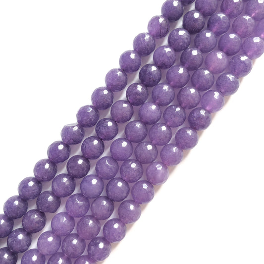 2 Strands/lot 10mm Clear Purple Faceted Jade Stone Beads Stone Beads Faceted Jade Beads Charms Beads Beyond