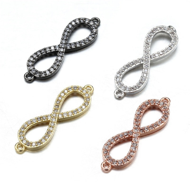 Infinity Connector 20pcs/lot Clear Infinity Connector | Connectors | Charms Beads Beyond ...