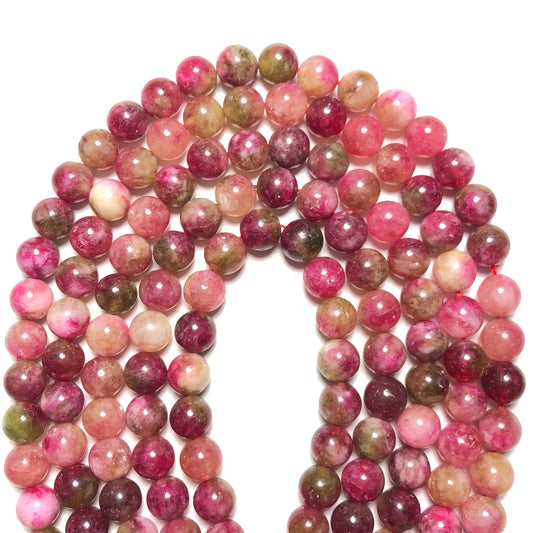 2 Strands/lot 10mm Watermelon Tourmaline Stone Round Beads Stone Beads New Beads Arrivals Other Stone Beads Charms Beads Beyond