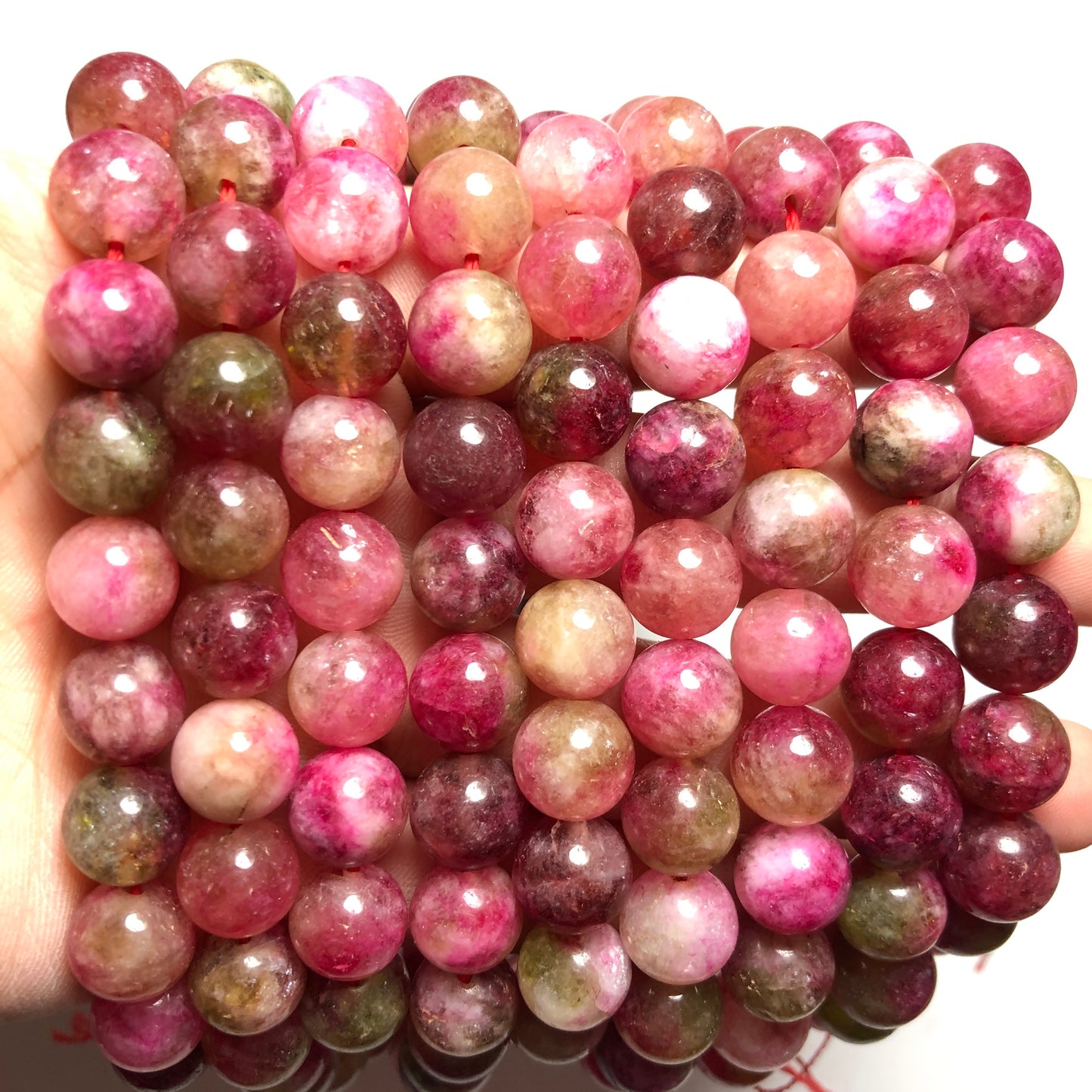 2 Strands/lot 10mm Watermelon Tourmaline Stone Round Beads Stone Beads New Beads Arrivals Other Stone Beads Charms Beads Beyond