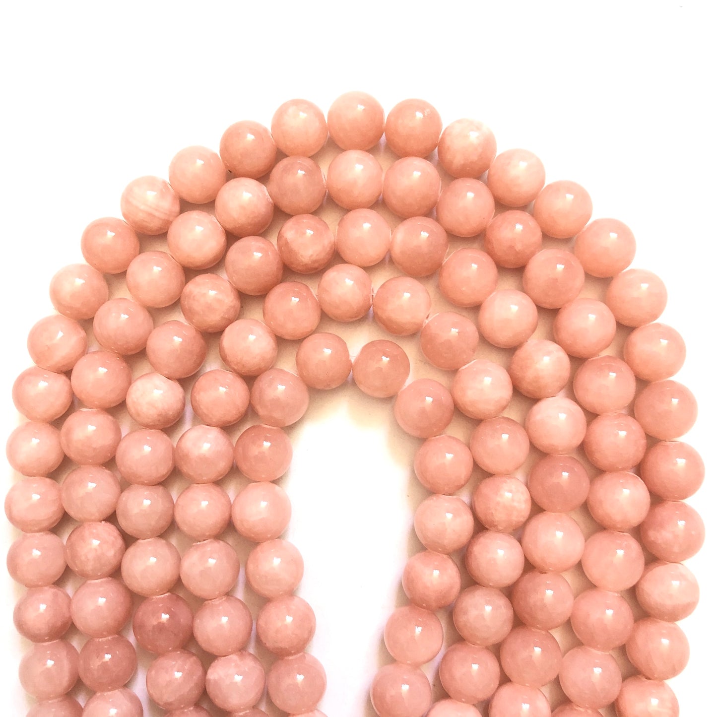 2 Strands/lot 10mm Peach Jade Round Stone Beads Stone Beads New Beads Arrivals Round Jade Beads Charms Beads Beyond
