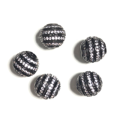20pcs/lot 10mm CZ Paved Hollow Round Ball Spacers Black CZ Paved Spacers 10mm Beads Ball Beads Charms Beads Beyond