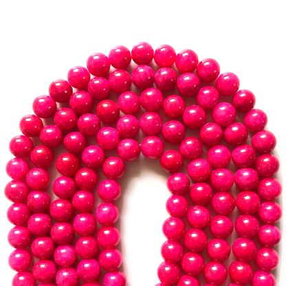 2 Strands/lot 10mm Multicolors Solid Colors Jade Stone Round Beads Hot Pink Stone Beads New Beads Arrivals Round Jade Beads Charms Beads Beyond