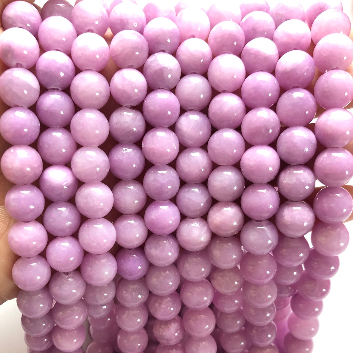 2 Strands/lot 10mm Light Purple Jade Round Stone Beads Stone Beads New Beads Arrivals Round Jade Beads Charms Beads Beyond