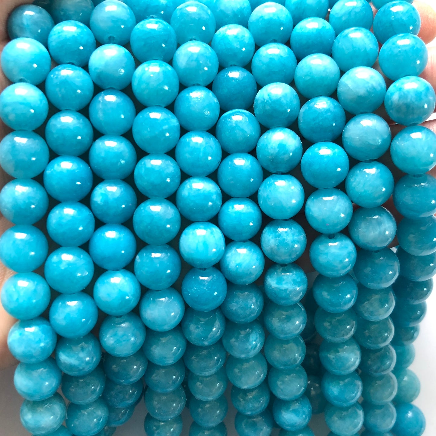 2 Strands/lot 10mm Light Blue Turquoise Jade Round Stone Beads Stone Beads New Beads Arrivals Round Jade Beads Charms Beads Beyond