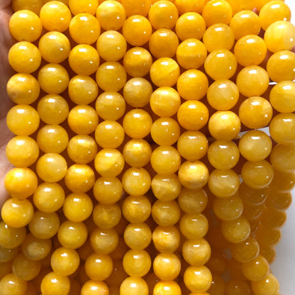 2 Strands/lot 8/10/12mm Yellow Jade Round Stone Beads Stone Beads 12mm Stone Beads 8mm Stone Beads New Beads Arrivals Round Jade Beads Charms Beads Beyond