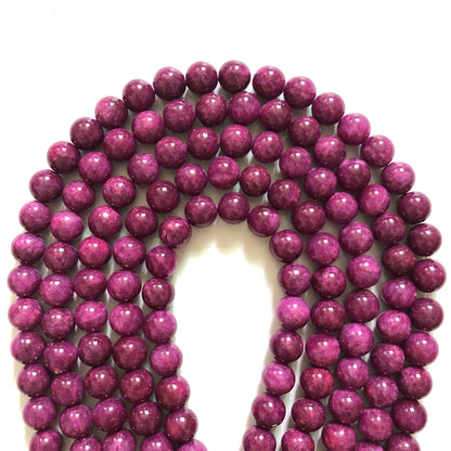 2 Strands/lot 10mm Dark Purple Jade Round Stone Beads Stone Beads New Beads Arrivals Round Jade Beads Charms Beads Beyond