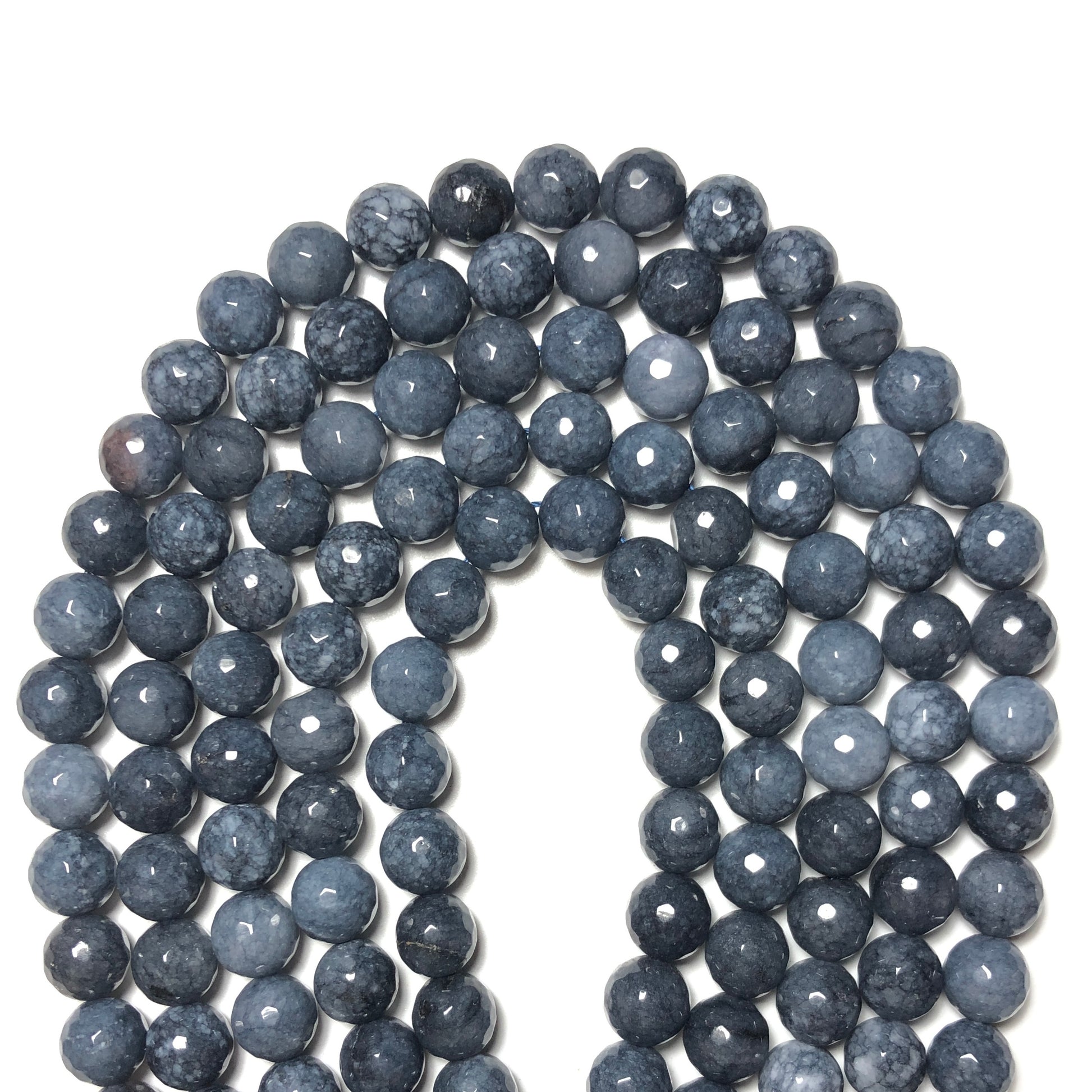 2 Strands/lot 10mm Dark Gray Faceted Jade Stone Beads Stone Beads Faceted Jade Beads New Beads Arrivals Charms Beads Beyond