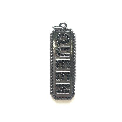 10pcs/lot 35.5*12mm CZ Paved Queen Word Tag Charms CZ Paved Charms New Charms Arrivals Queen Charms Word Tags Charms Beads Beyond