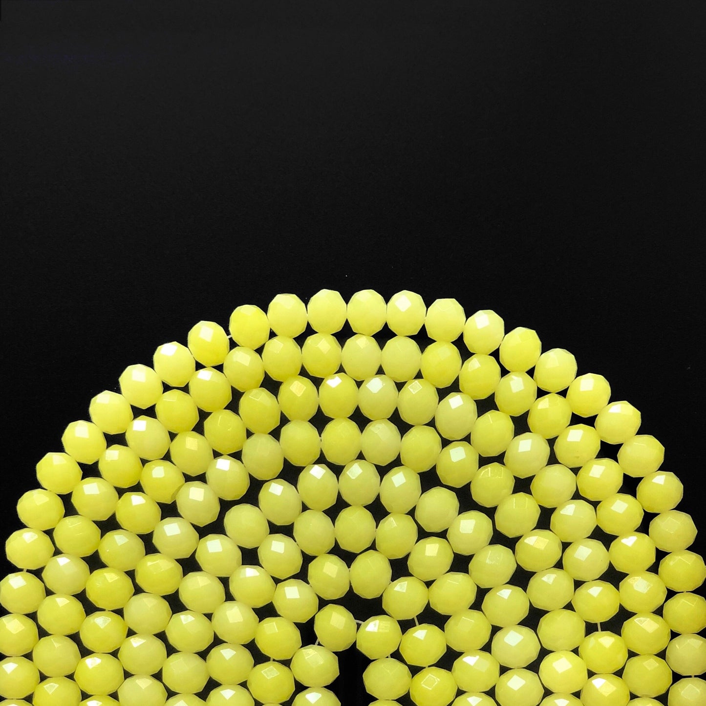 2 Strands/lot 10mm Yellow Faceted Glass Beads Glass Beads Faceted Glass Beads Charms Beads Beyond