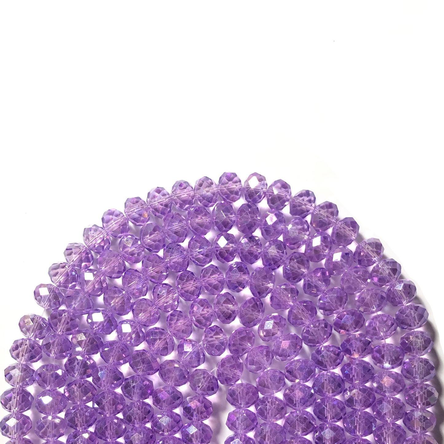 2 Strands/lot 10mm Clear Purple AB Faceted Glass Beads Glass Beads Faceted Glass Beads Charms Beads Beyond