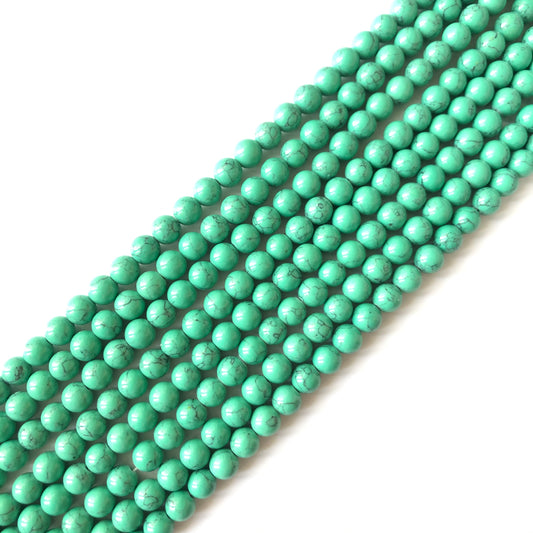2 Strands/lot 8mm, 10mm Green Natural Turquoises Round Stone Beads Stone Beads 8mm Stone Beads Turquoise Beads Charms Beads Beyond