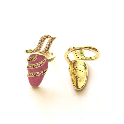 5pcs/lot Open Adjustable Gold Plated Finger Nail Rings Style 4 Accessories Charms Beads Beyond