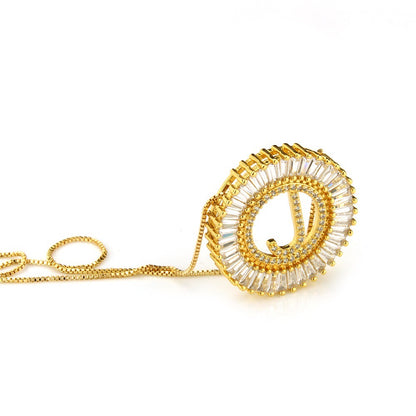 10pcs/lot CZ Paved Big Initial Alphabet Necklace Necklaces Charms Beads Beyond