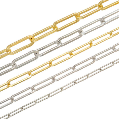 5 Meters/lot 10/15/17mm Gold Silver Link Chain for Necklace & Bracelet Making Chain Necklaces Charms Beads Beyond