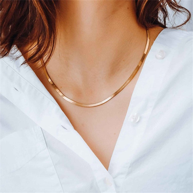 10pcs/lot 2.5/3/4/5mm Adjustable Gold Plated Stainless Steel Snake Chain Necklaces Women Bracelets Charms Beads Beyond