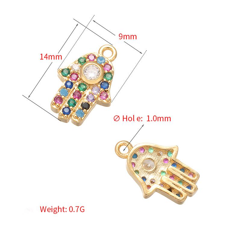 10pcs/lot CZ Paved Colorful Hamsa and Lip Charms CZ Paved Charms Fashion Charms Beads Beyond