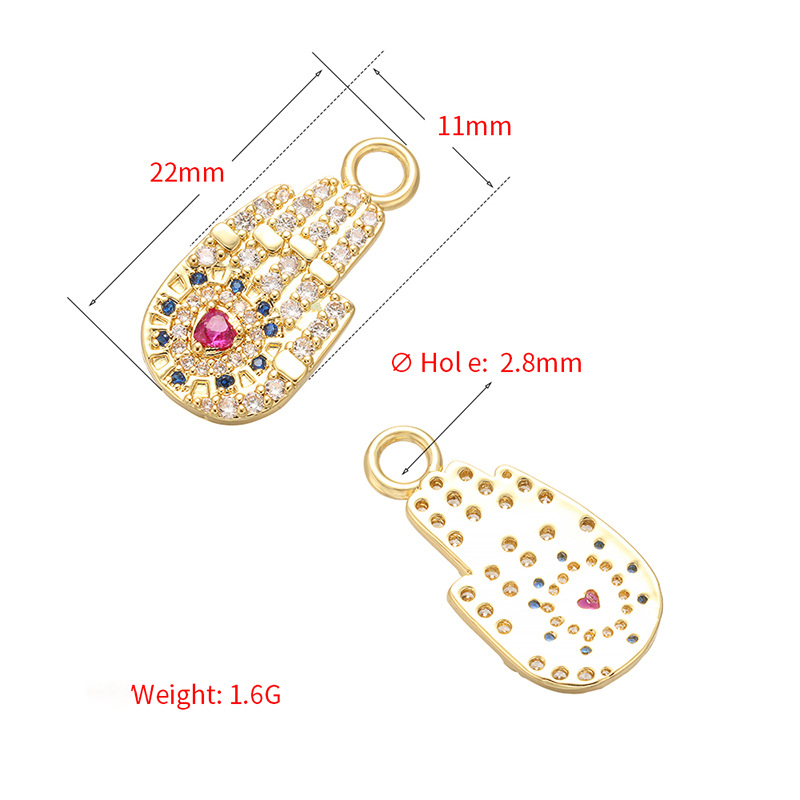 10pcs/lot CZ Paved Colorful Hamsa and Lip Charms CZ Paved Charms Fashion Charms Beads Beyond