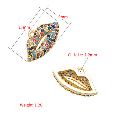 10pcs/lot CZ Paved Colorful Hamsa and Lip Charms CZ Paved Charms Fashion Charms Beads Beyond